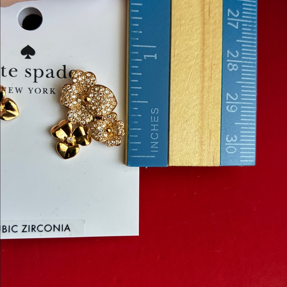 kate spade gold-tone floral cluster stud earrings - Picture 11 of 11